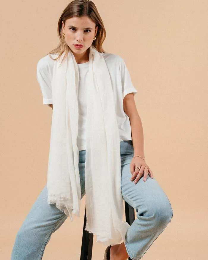 SCARF ECRU MANET Shop Grace and Mila Scarves