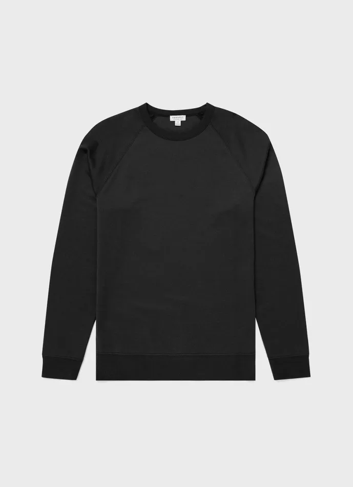 Sea Island Cotton Sweatshirt Black Men SUNSPEL Sweatshirts and Sweatpants