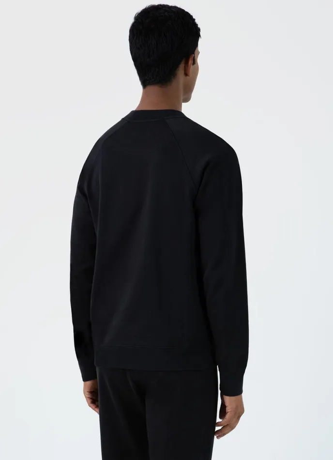 Sea Island Cotton Sweatshirt Black Men SUNSPEL Sweatshirts and Sweatpants