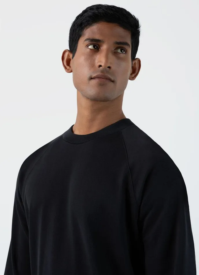 Sea Island Cotton Sweatshirt Black Men SUNSPEL Sweatshirts and Sweatpants