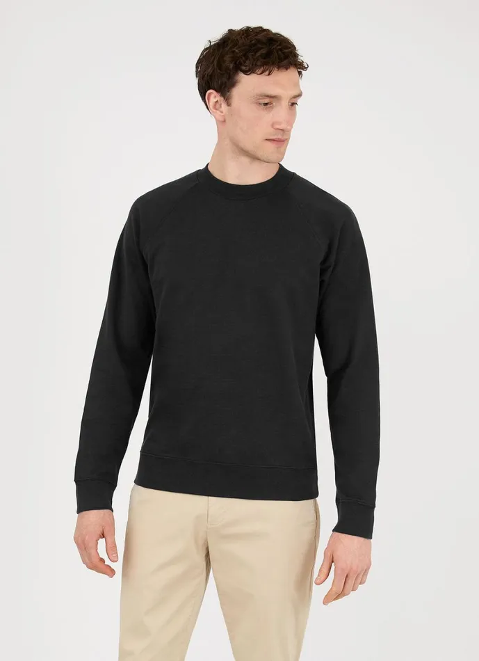 Sea Island Cotton Sweatshirt Black Men SUNSPEL Sweatshirts and Sweatpants