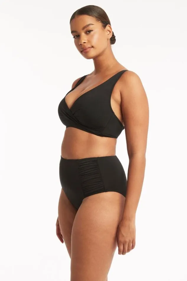 Sea Level Bottoms Eco Essentials High Waist Gathered Side Pant Eco Essentials Black 8211 Women Sea Level Bottoms Eco Essentials High Waist Gathered Side Pant Eco Essentials Black 8211 Women