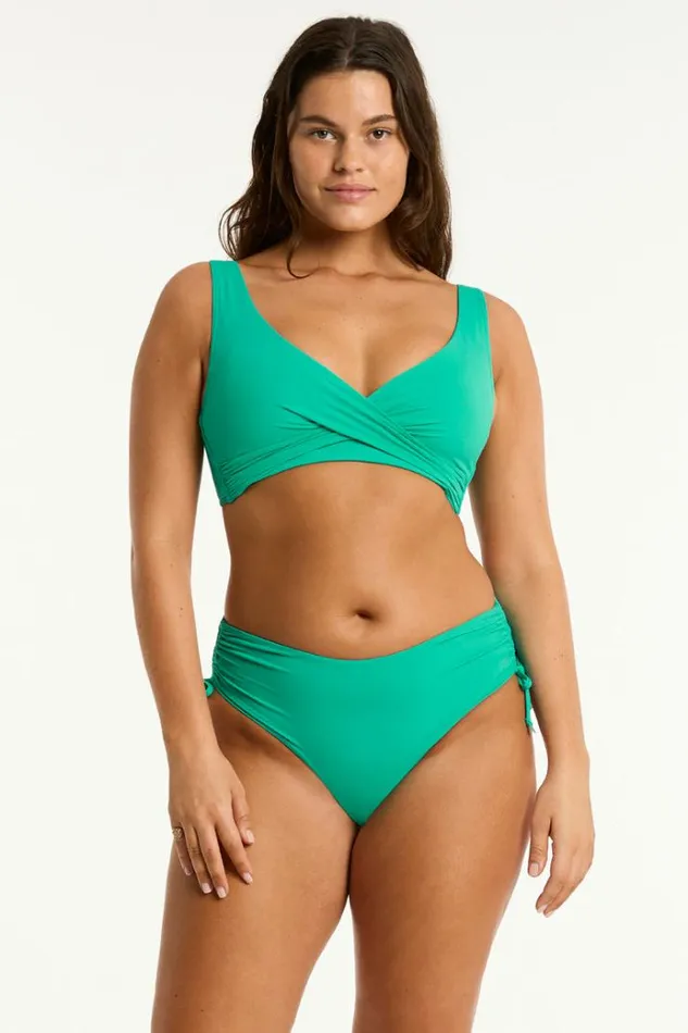 Sea Level Bottoms Essentials Edit Mid Drawstring Pant Eco Essentials Evergreen 8211 Women