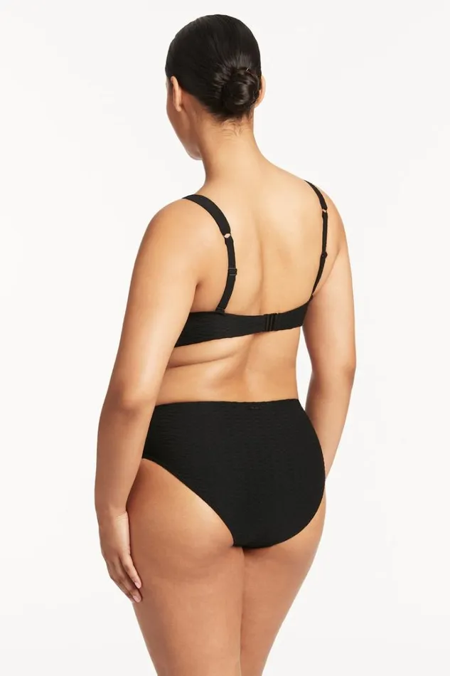 Sea Level Bottoms Honeycomb Mid Bikini Pant Honeycomb Black 8211 Women