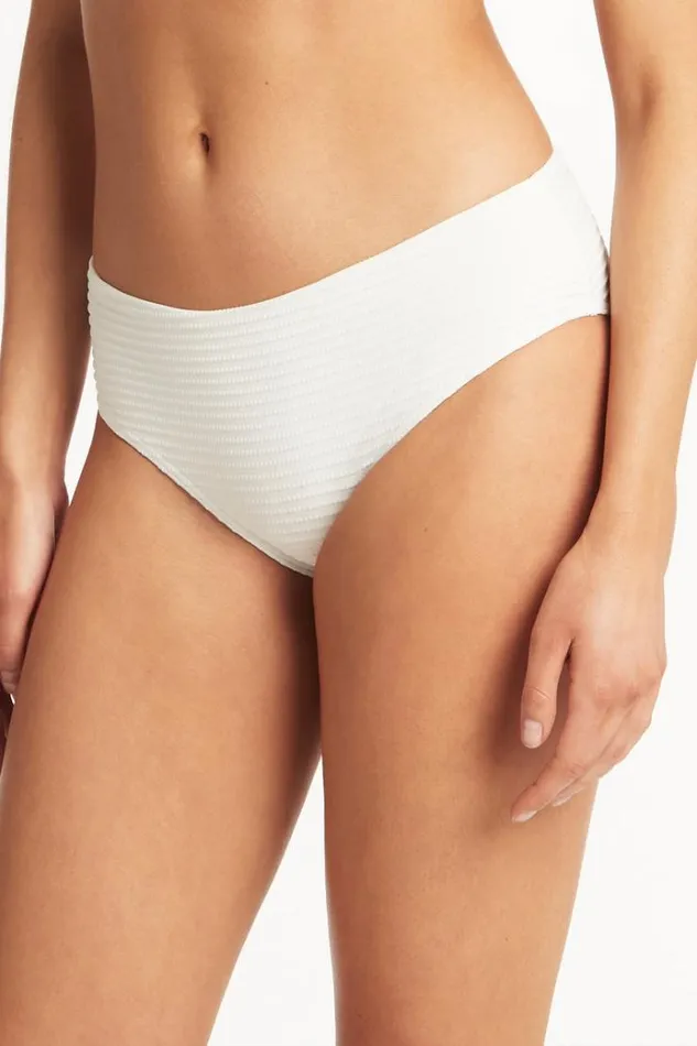 Sea Level Bottoms Spinnaker Mid Bikini Pant Spinnaker White 8211 Women