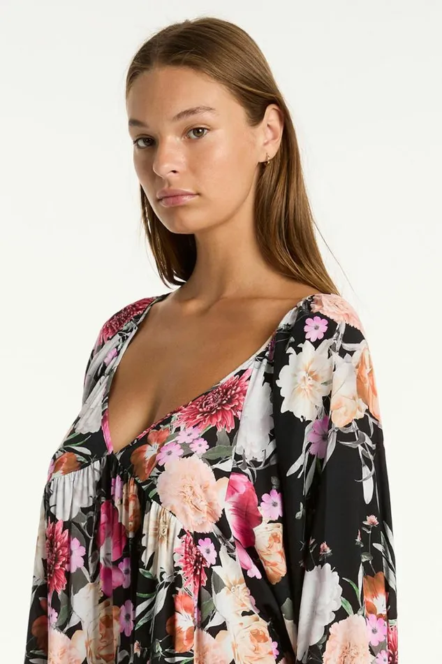 Sea Level Dresses Belle Boho Short Dress Belle Black 8211 Women