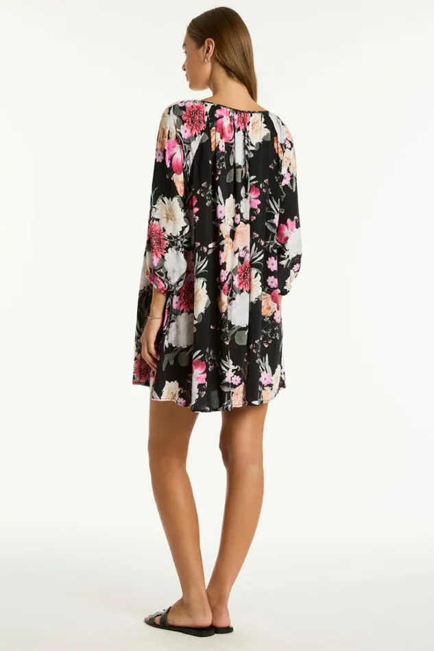 Sea Level Dresses Belle Boho Short Dress Belle Black 8211 Women