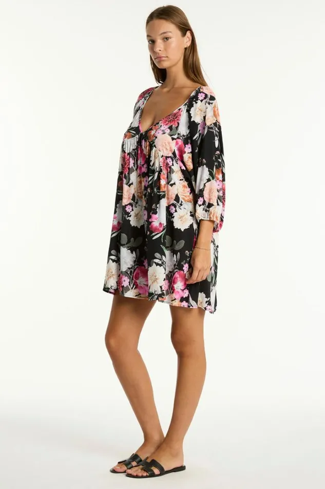 Sea Level Dresses Belle Boho Short Dress Belle Black 8211 Women