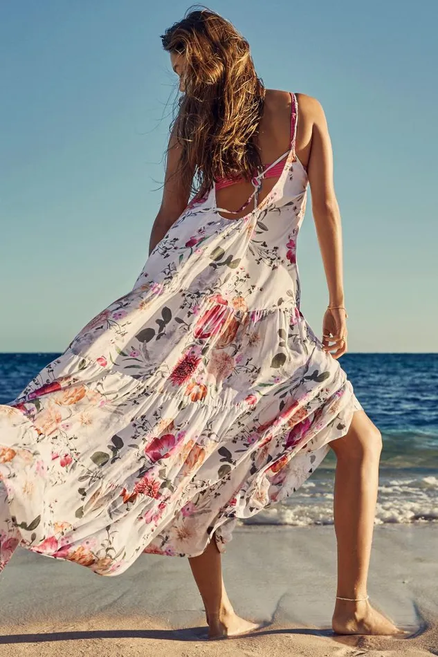 Sea Level Dresses Belle Tiered Maxi Sundress Belle Coconut 8211 Women