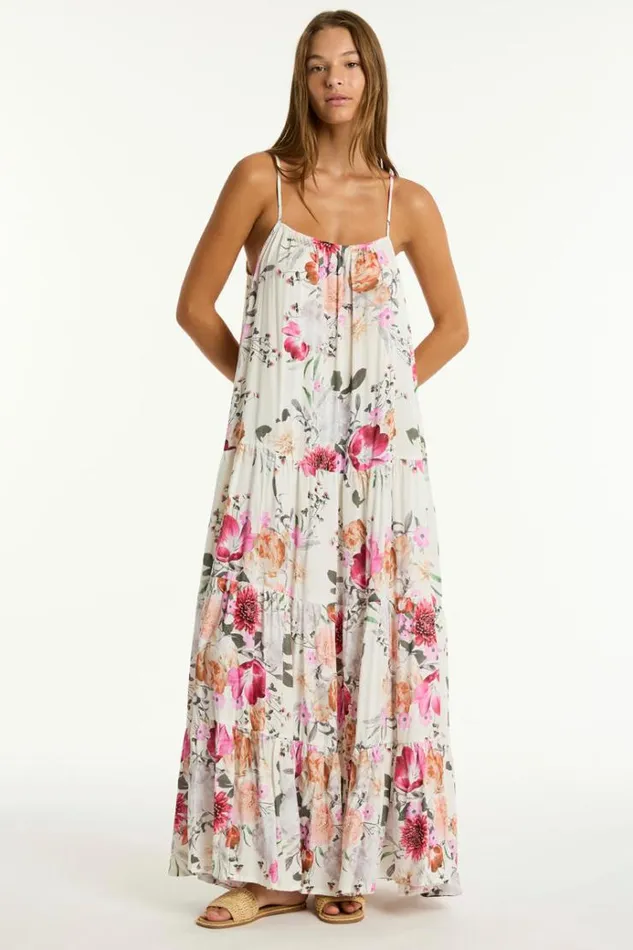 Sea Level Dresses Belle Tiered Maxi Sundress Belle Coconut 8211 Women