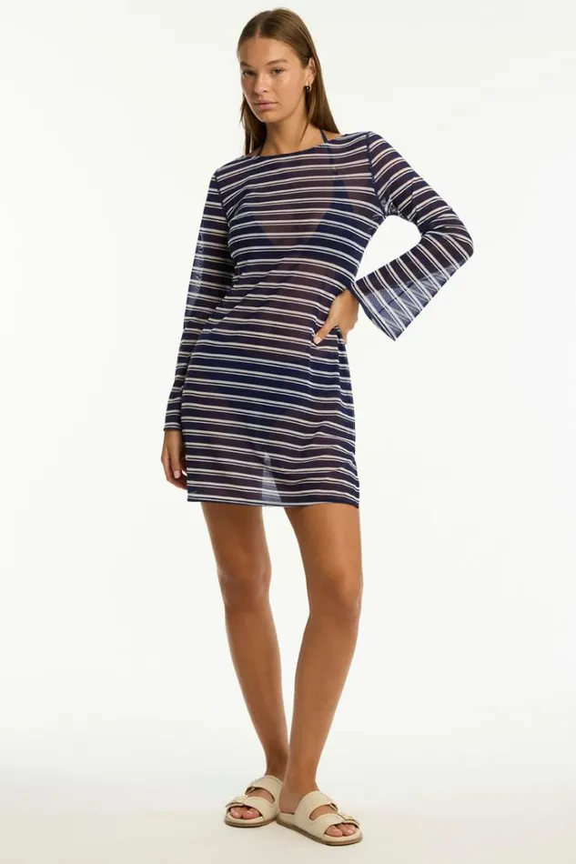 Sea Level Dresses Biarritz Mesh Short Dress Biarritz French Navy 8211 Women