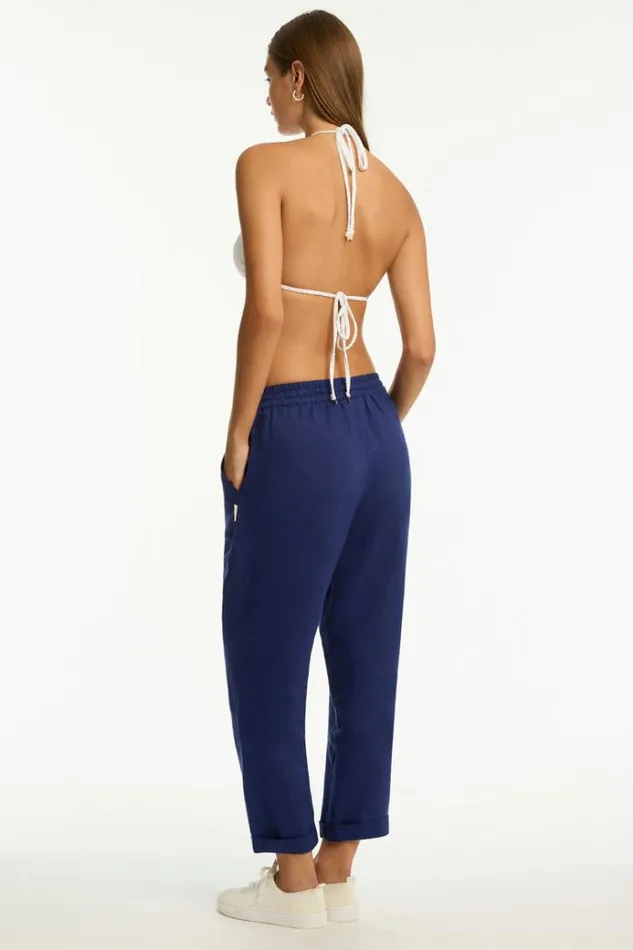 Sea Level Linen Tidal Linen Beachcomber Pant Tidal Linen French Navy 8211 Women Sea Level Linen Tidal Linen Beachcomber Pant Tidal Linen French Navy 8211 Women