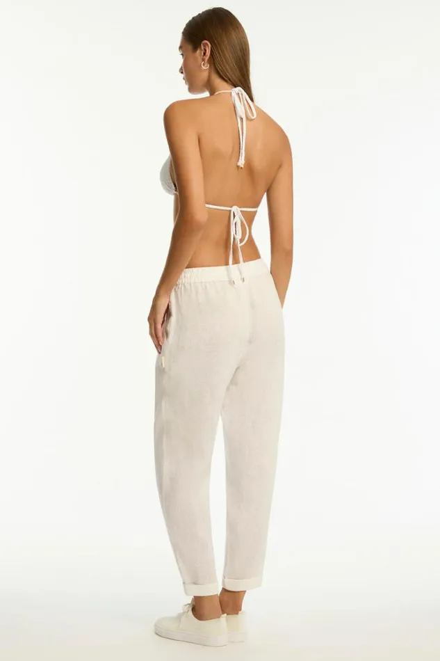 Sea Level Linen Tidal Linen Beachcomber Pant Tidal Linen White 8211 Women