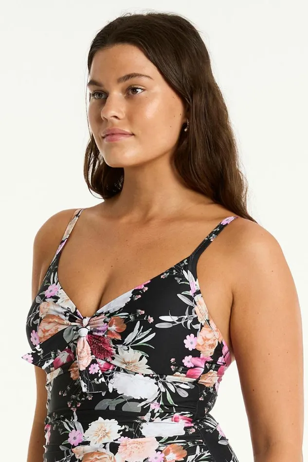 Sea Level One Pieces Belle Tie Front DDE One Piece Belle Black 8211 Women