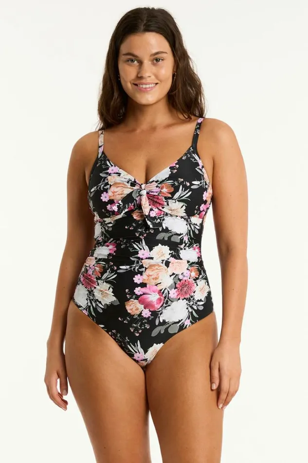 Sea Level One Pieces Belle Tie Front DDE One Piece Belle Black 8211 Women