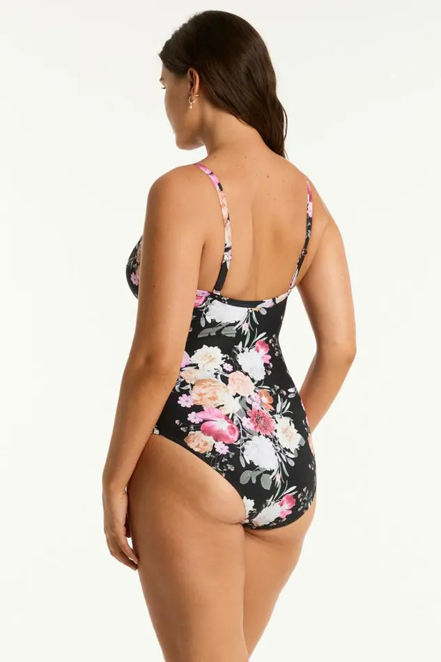 Sea Level One Pieces Belle Tie Front DDE One Piece Belle Black 8211 Women