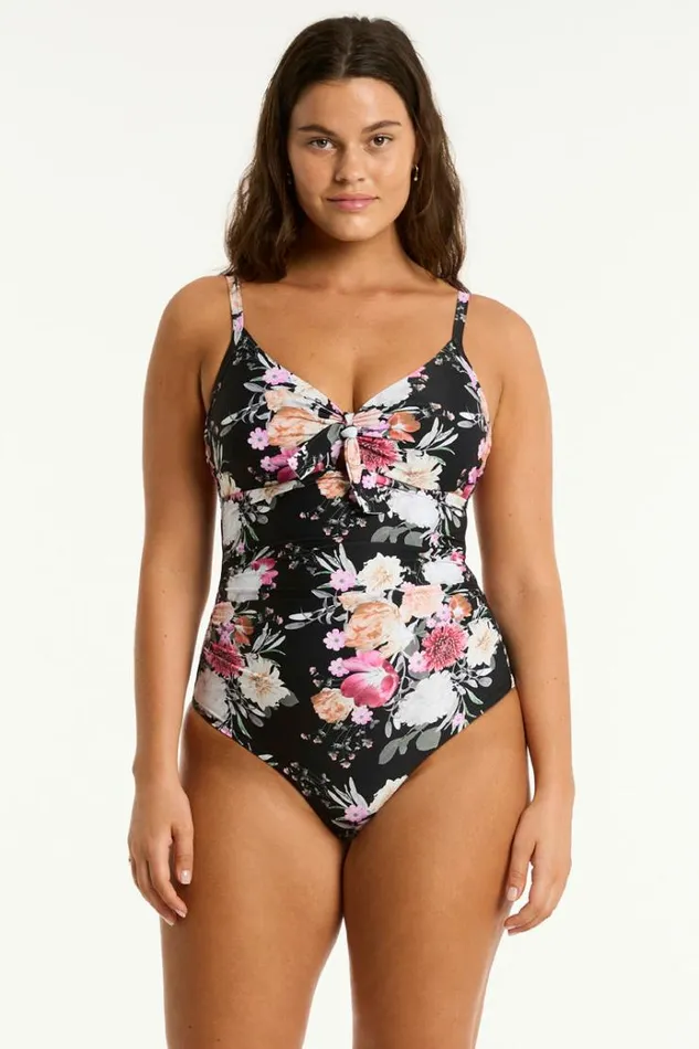 Sea Level One Pieces Belle Tie Front DDE One Piece Belle Black 8211 Women