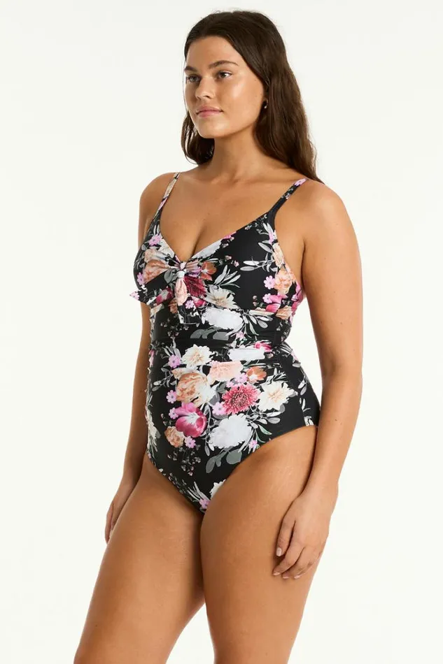 Sea Level One Pieces Belle Tie Front DDE One Piece Belle Black 8211 Women