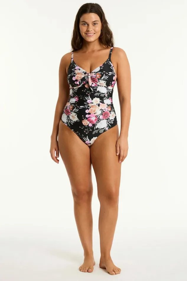 Sea Level One Pieces Belle Tie Front DDE One Piece Belle Black 8211 Women