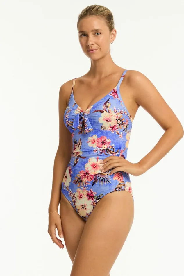 Sea Level One Pieces Blue Hawaii Tie Front DDE One Piece Blue Hawaii 8211 Women Sea Level One Pieces Blue Hawaii Tie Front DDE One Piece Blue Hawaii 8211 Women