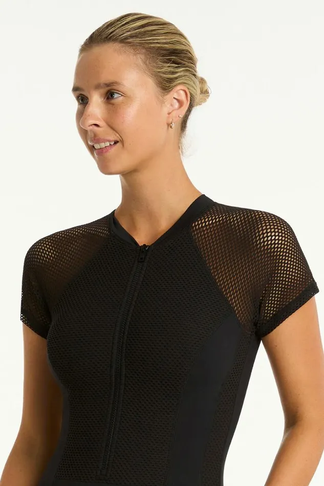Sea Level One Pieces Drift Short Sleeve One Piece Drift Black 8211 Women