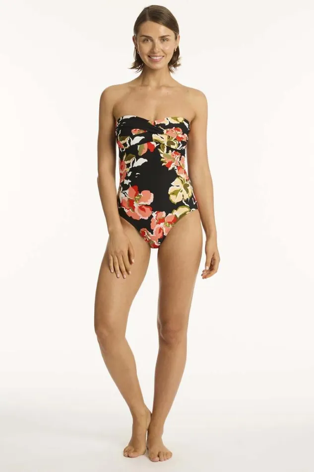 Sea Level One Pieces Juniper Twist Bandeau One Piece Juniper 8211 Women