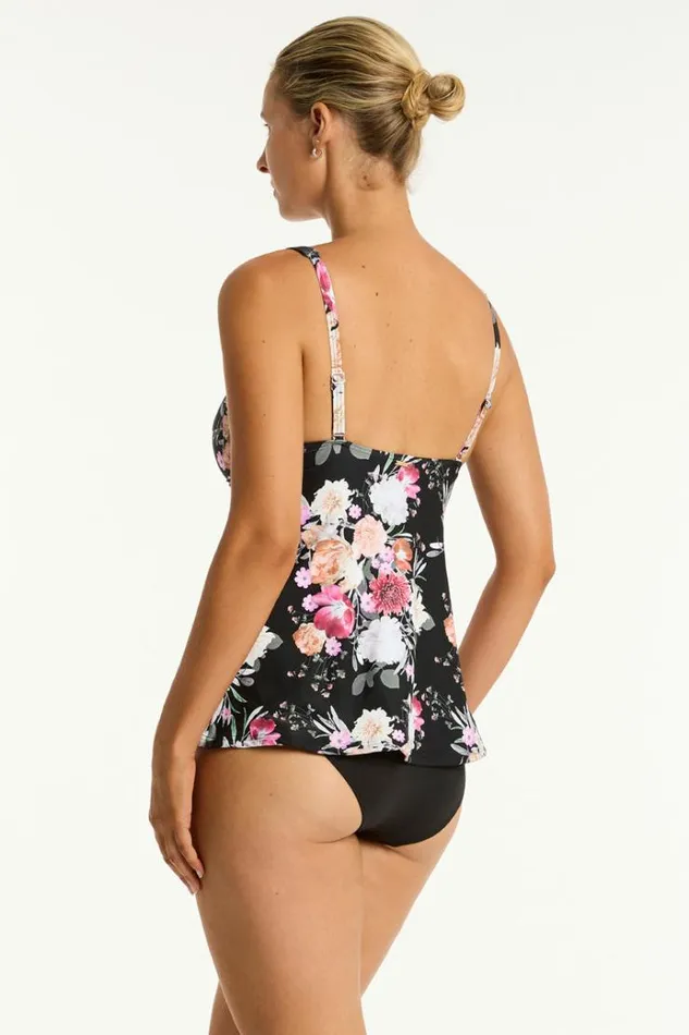Sea Level Tankinis and Singlets Belle Cross Front Swing Tankini Belle Black 8211 Women