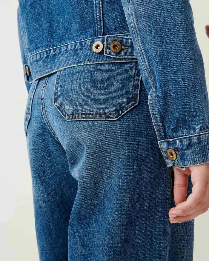 Sessn Womens Denim Montgomery Vintage Blue Casaul