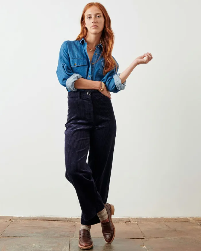 Sessn Womens Trousers Cookie co Indigo
