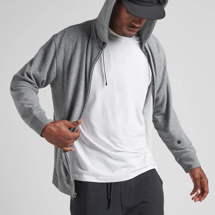 Shelter Zip Hoodie With Butter Blend Greyheather Men Stance Sweatshirts and Hoodies