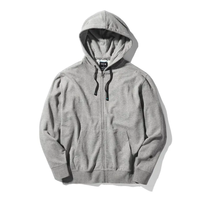 Shelter Zip Hoodie With Butter Blend Greyheather Men Stance Sweatshirts and Hoodies