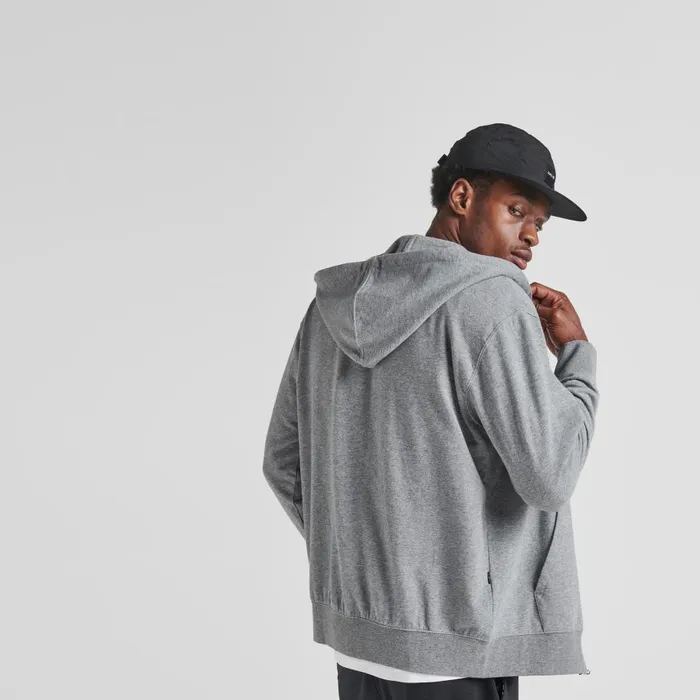 Shelter Zip Hoodie With Butter Blend Greyheather Men Stance Sweatshirts and Hoodies