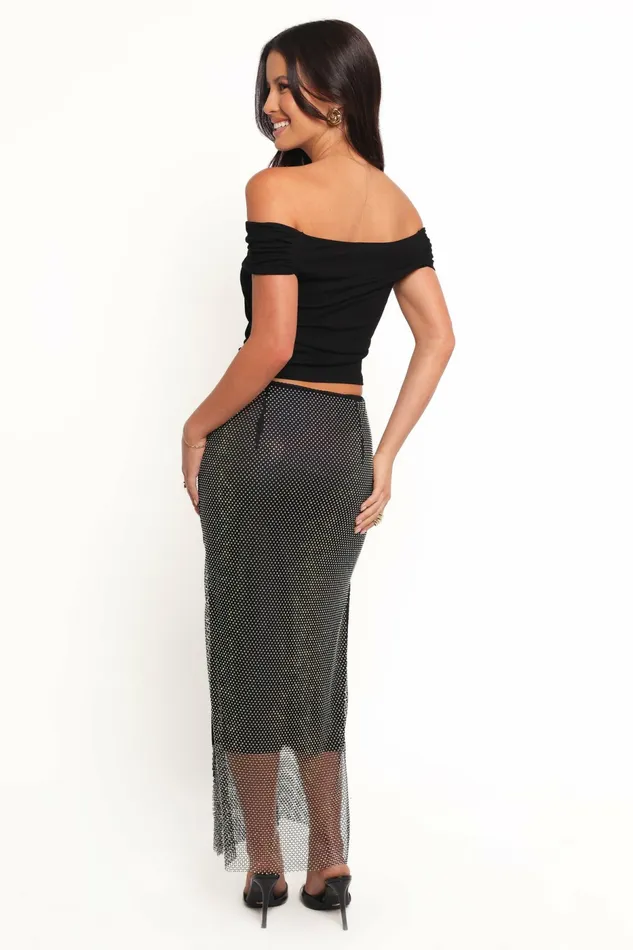 Sherida Midi Skirt Black Skirts Petal and Pup Women