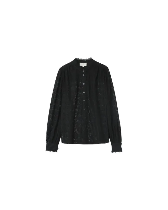 SHIRT NOIR NORA Shop Grace and Mila Lace Shirts