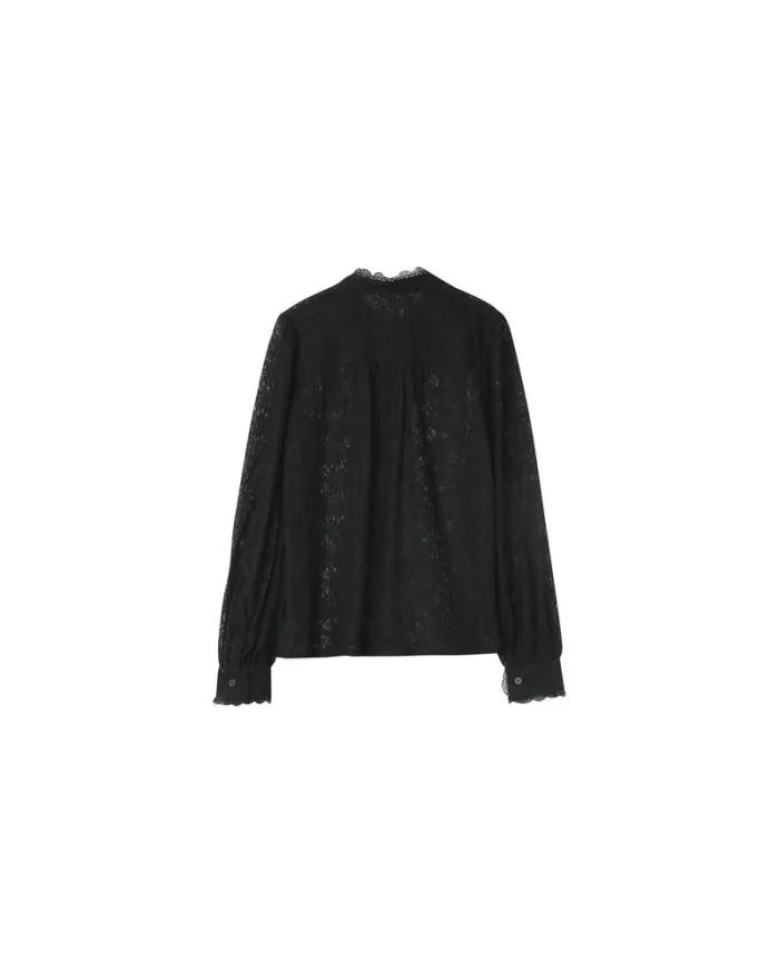 SHIRT NOIR NORA Shop Grace and Mila Lace Shirts
