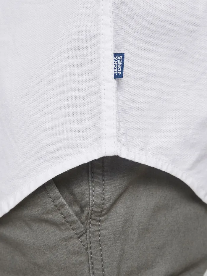 Shirts JACK and JONES Junior BOYS OXFORD SHORT SLEEVED SHIRT White White Gift Ideas