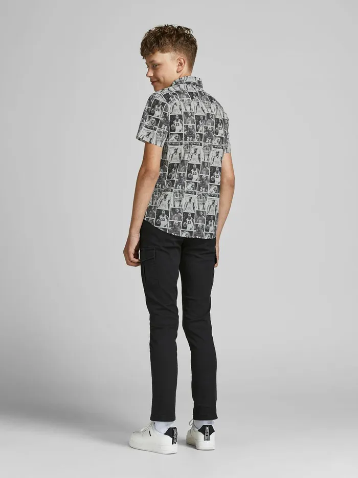 Shirts JACK and JONES Junior BOYS SHORT SLEEVED SHIRT Grey Black Online