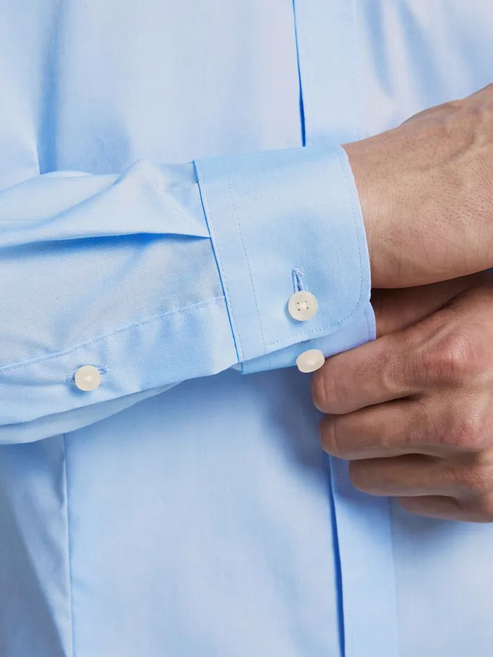 Shirts JACK and JONES Mens 2PACK SATIN SUPER SLIM FIT SHIRT Blue Cashmere Blue For Sale
