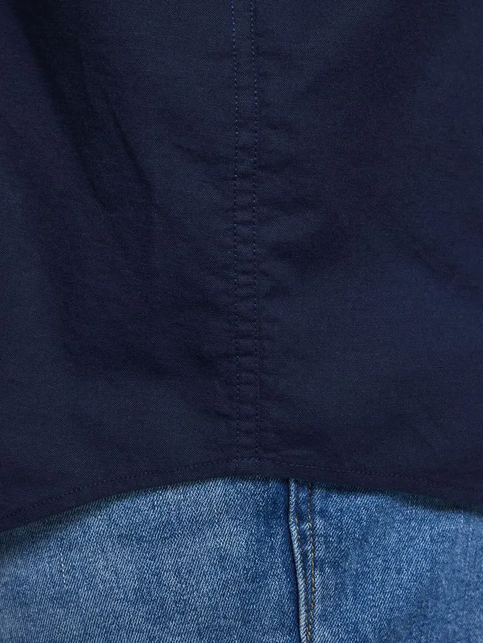 Shirts JACK and JONES Mens POPLIN BUTTONDOWN PLUS SIZE SHORT SLEEVED SHIRT Blue Navy Blazer Gift Ideas