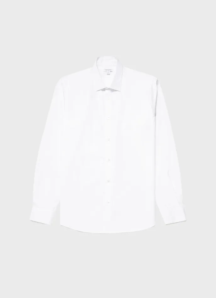 Shirts Men Sea Island Cotton Shirt White ussunspel