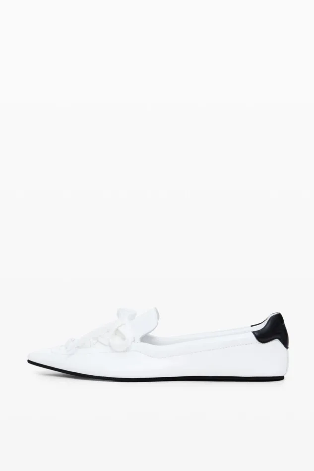 Shoes Women Desigual Maitrepierre Leather Ballet Flats White