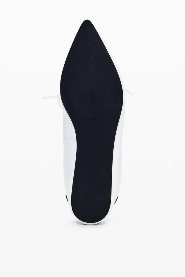 Shoes Women Desigual Maitrepierre Leather Ballet Flats White