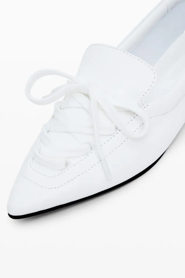 Shoes Women Desigual Maitrepierre Leather Ballet Flats White