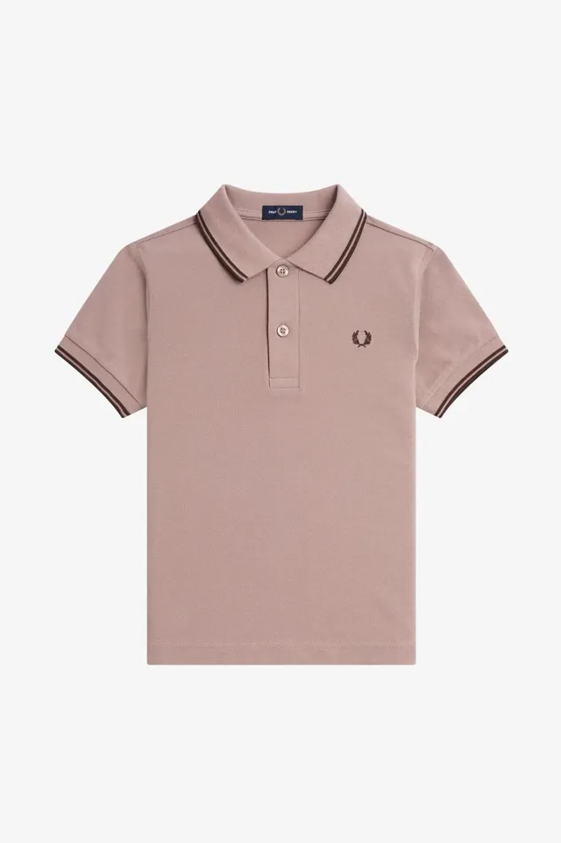 Shop The ShirtKids Twin Tipped Shirt Dark Pinkburnt Tobacco Fred Perry Kids