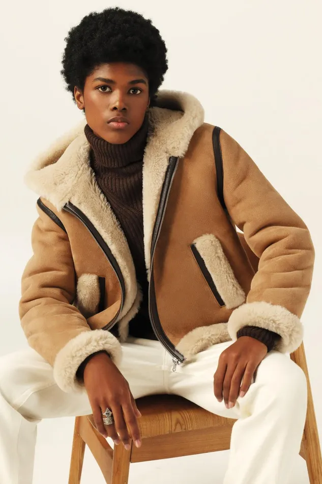 Short Coat Maxou Brown Women Baandsh Jackets and Coats