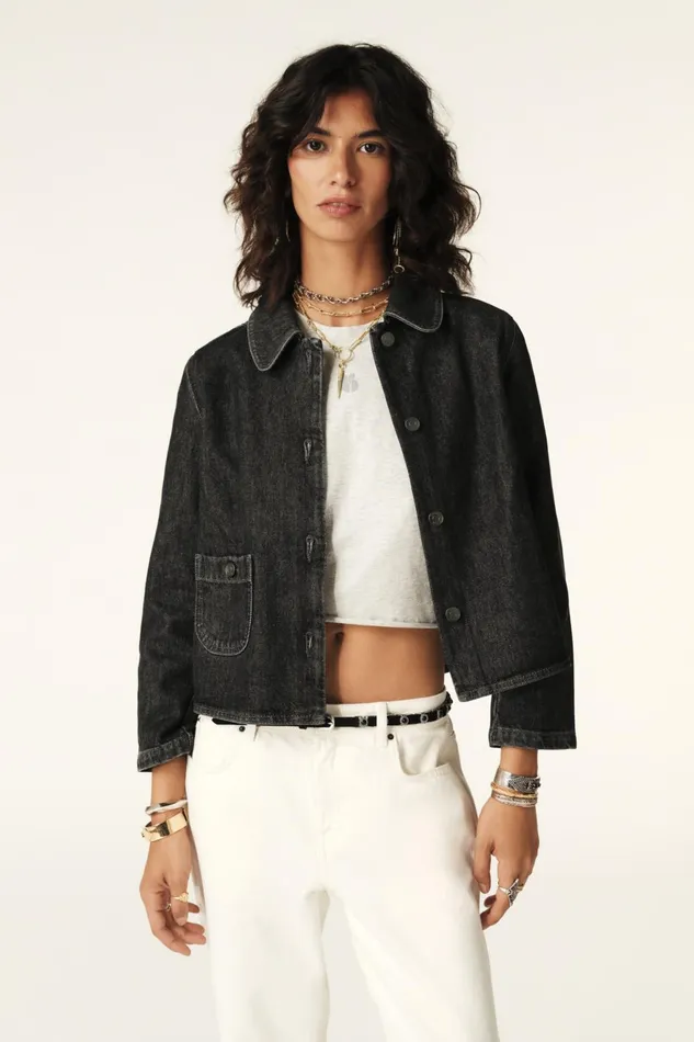 Short Jacket Miny Black Women Baandsh Jackets and Coats