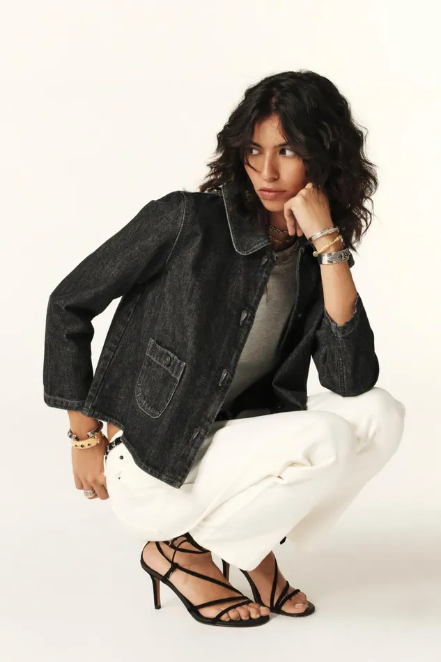 Short Jacket Miny Black Women Baandsh Jackets and Coats