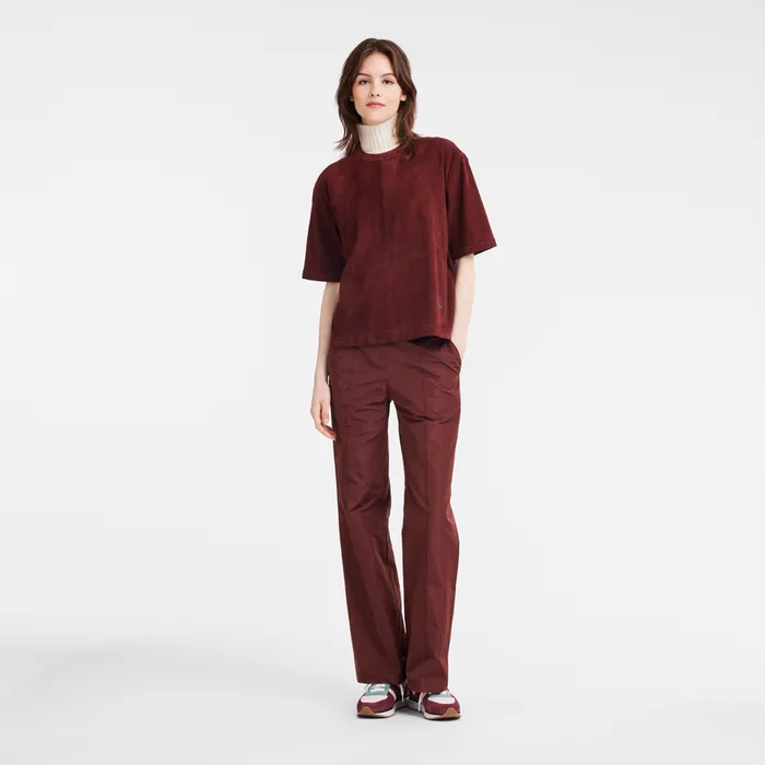 Short leather top Burgundy Women Tops and Blouses Longchamp Short leather top Burgundy Women Tops and Blouses Longchamp
