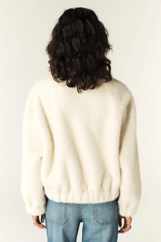 Short LooseFitting Jacket Paros OffWhite Women Baandsh Jackets and Coats