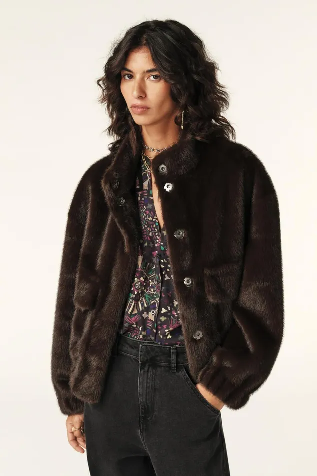 Short LooseFitting Jacket Paros OffWhite Women Baandsh Jackets and Coats